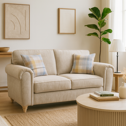 Edgar Chesterfield Fabric 2 Seater Sofa