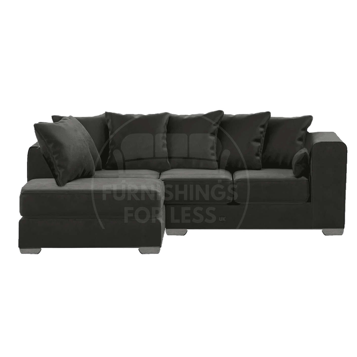 Ella Plush Velvet Fabric Corner Sofa