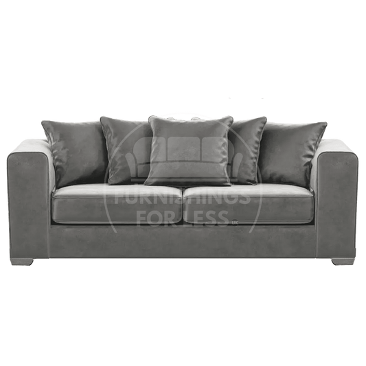 Ella Plush Velvet Fabric 3 Seater