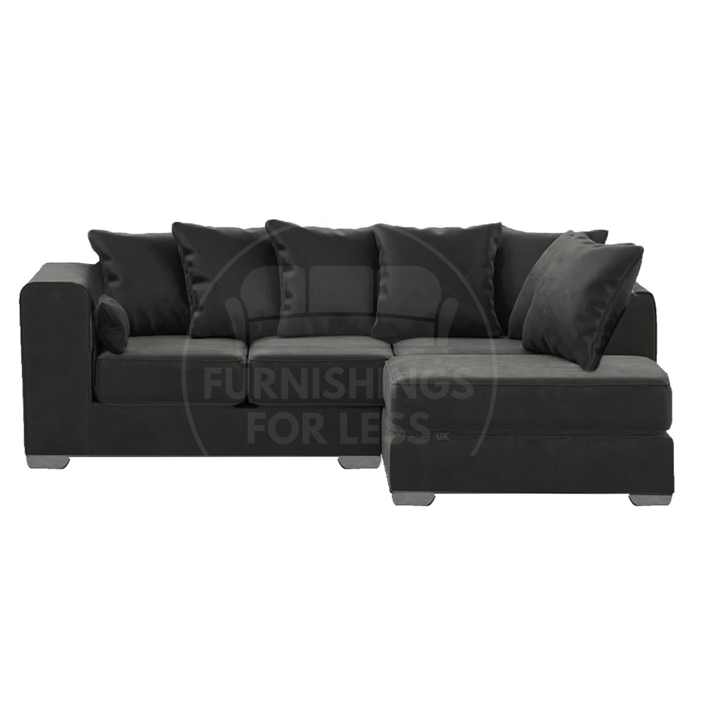 Ella Plush Velvet Fabric Corner Sofa