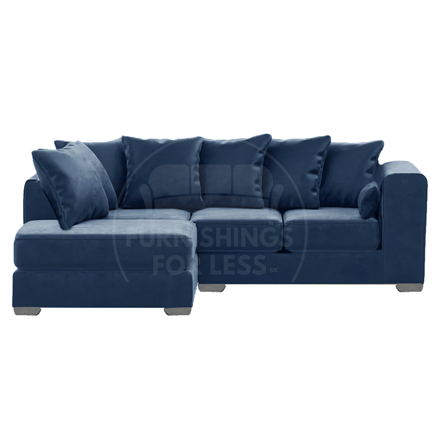 Ella Plush Velvet Fabric Corner Sofa