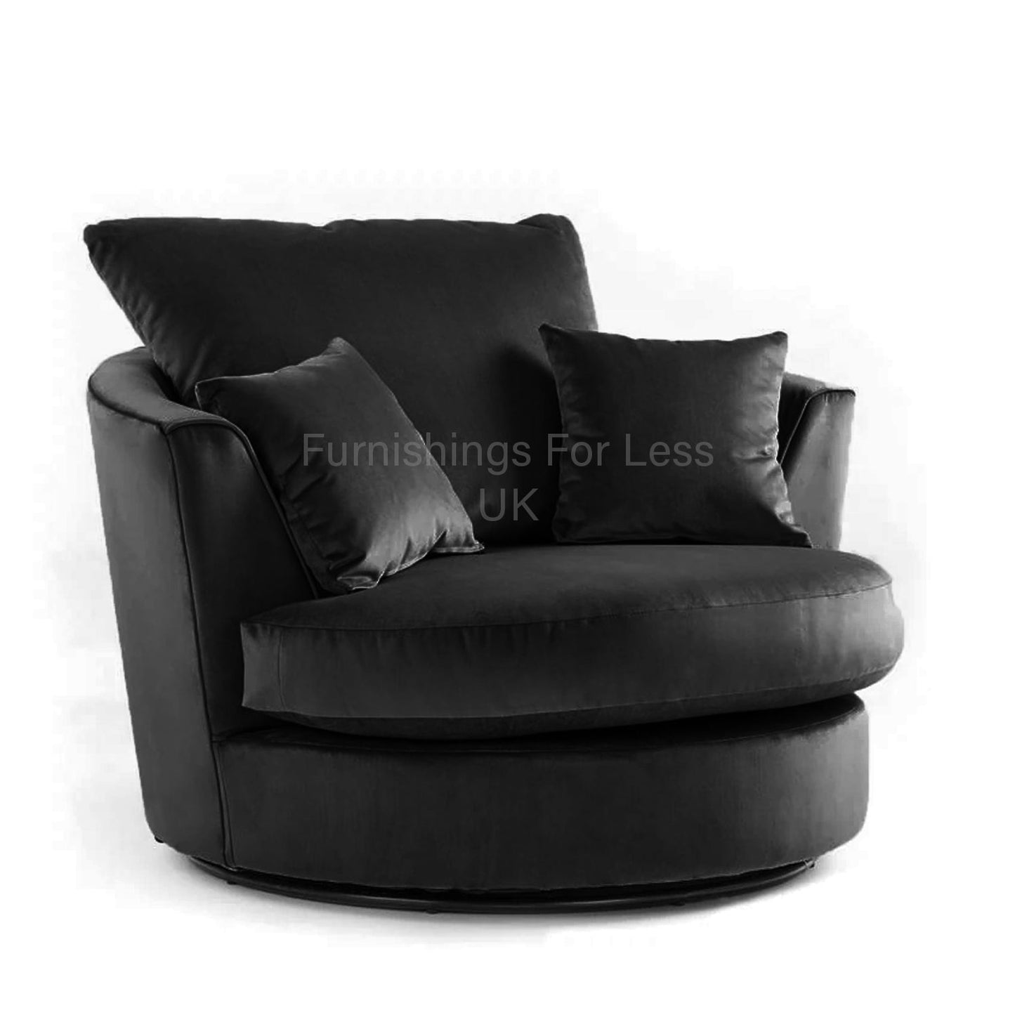 Brooklyn Plush Velvet Swivel Chair - 3