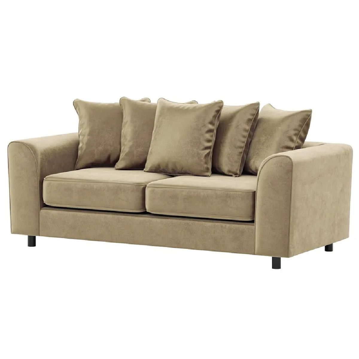 Brooklyn Full Foam Plush Velvet 3 Seater