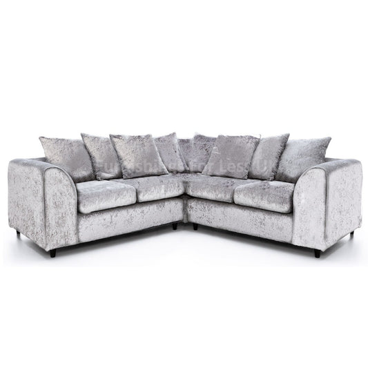 Ferguson / Crystal Crushed Velvet Scatter Corner Sofa - 5