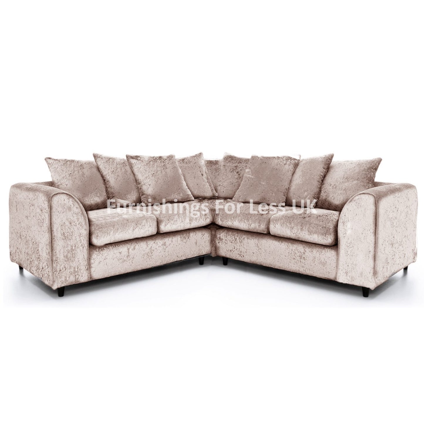 Ferguson / Crystal Crushed Velvet Scatter Corner Sofa - 3