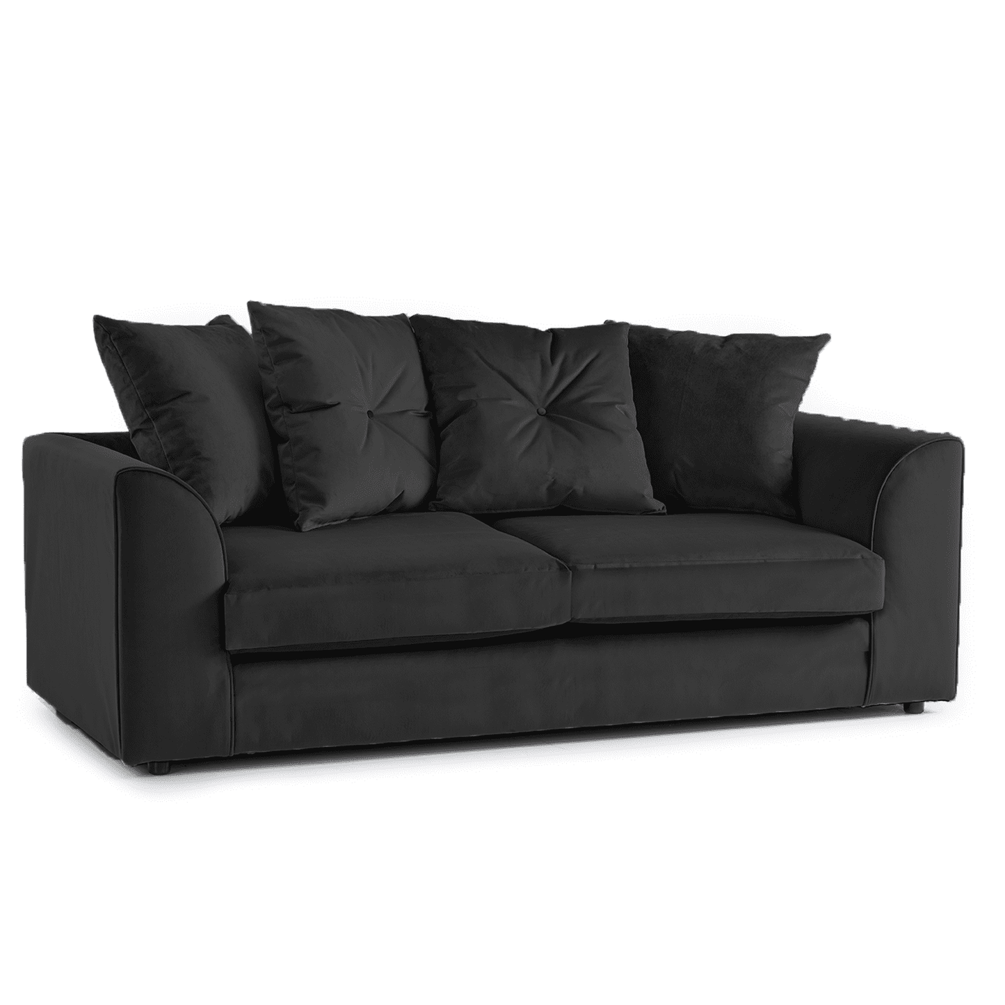 Fernando Plush Velvet Fabric 3 Seater Sofa