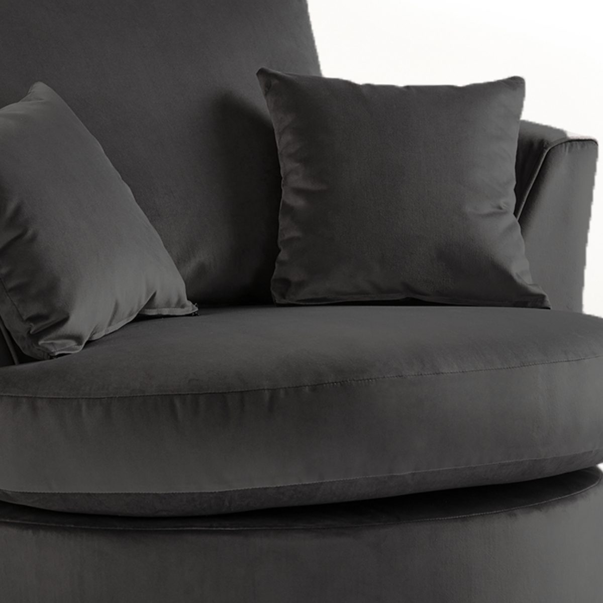 Victoria Plush Velvet Swivel Chair - 3