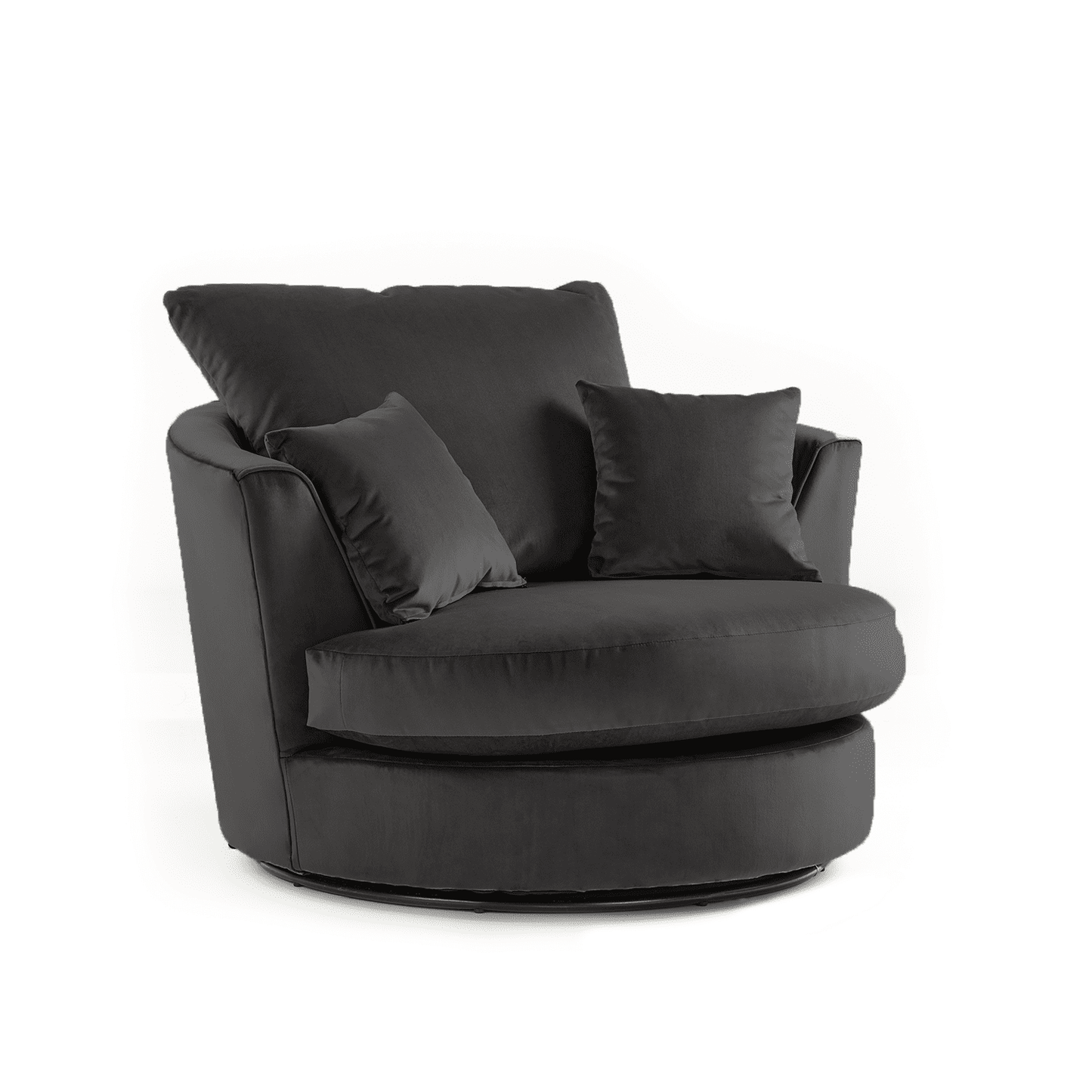 Ella Plush Velvet Fabric Swivel Chair