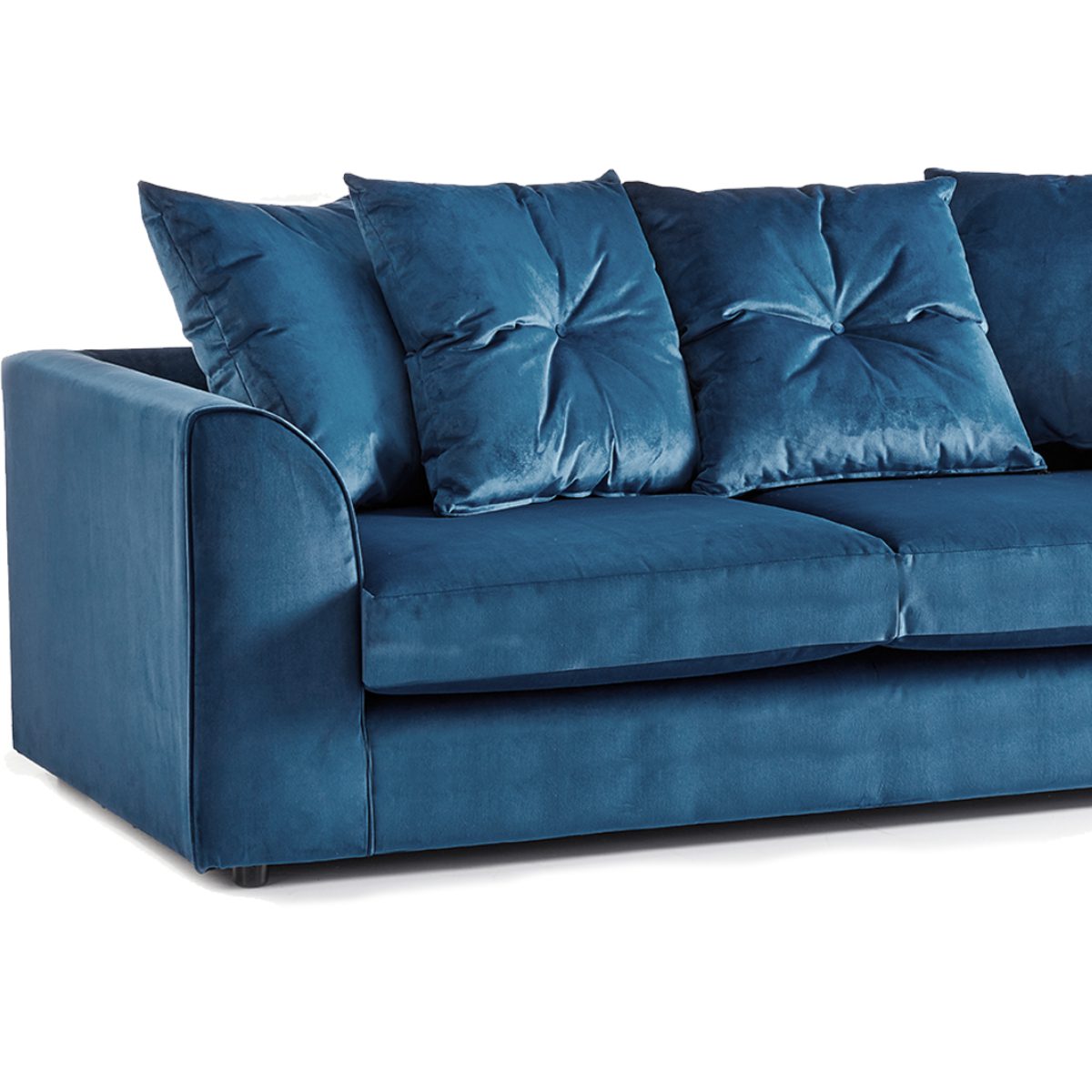 Fernando Plush Velvet Fabric 3 Seater Sofa - 2