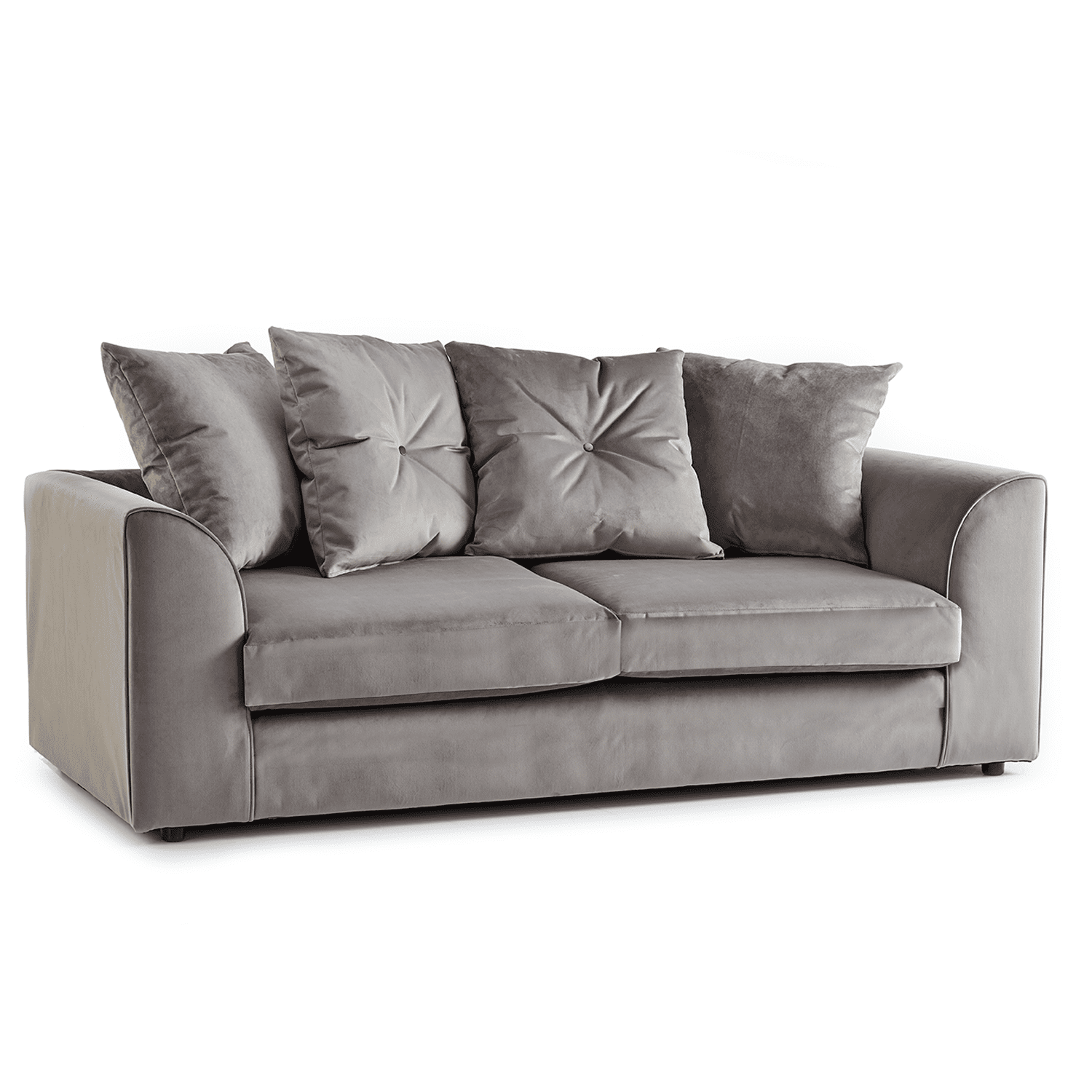 Fernando Plush Velvet Fabric 3 Seater Sofa