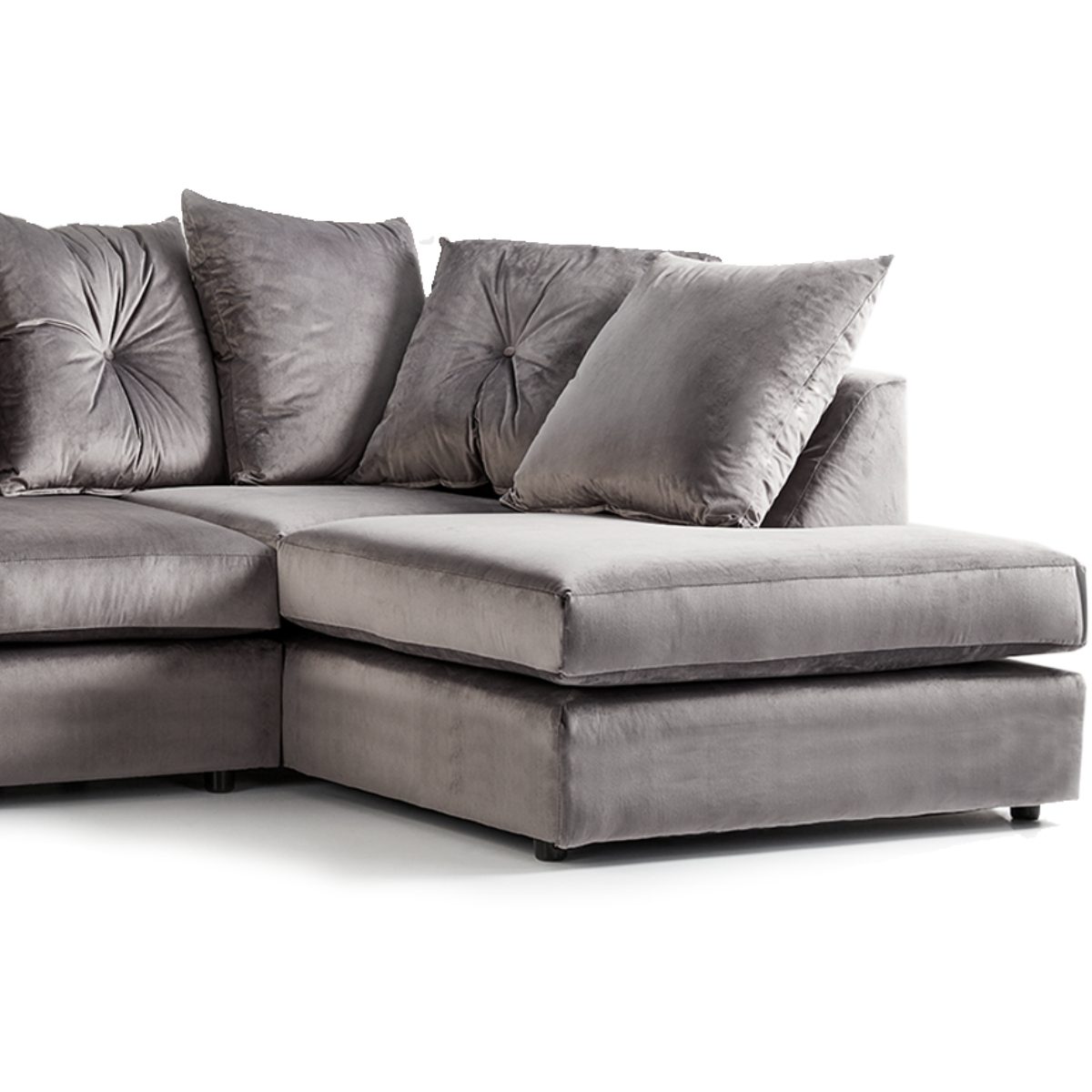 Fernando Plush Velvet Corner Sofa - 4