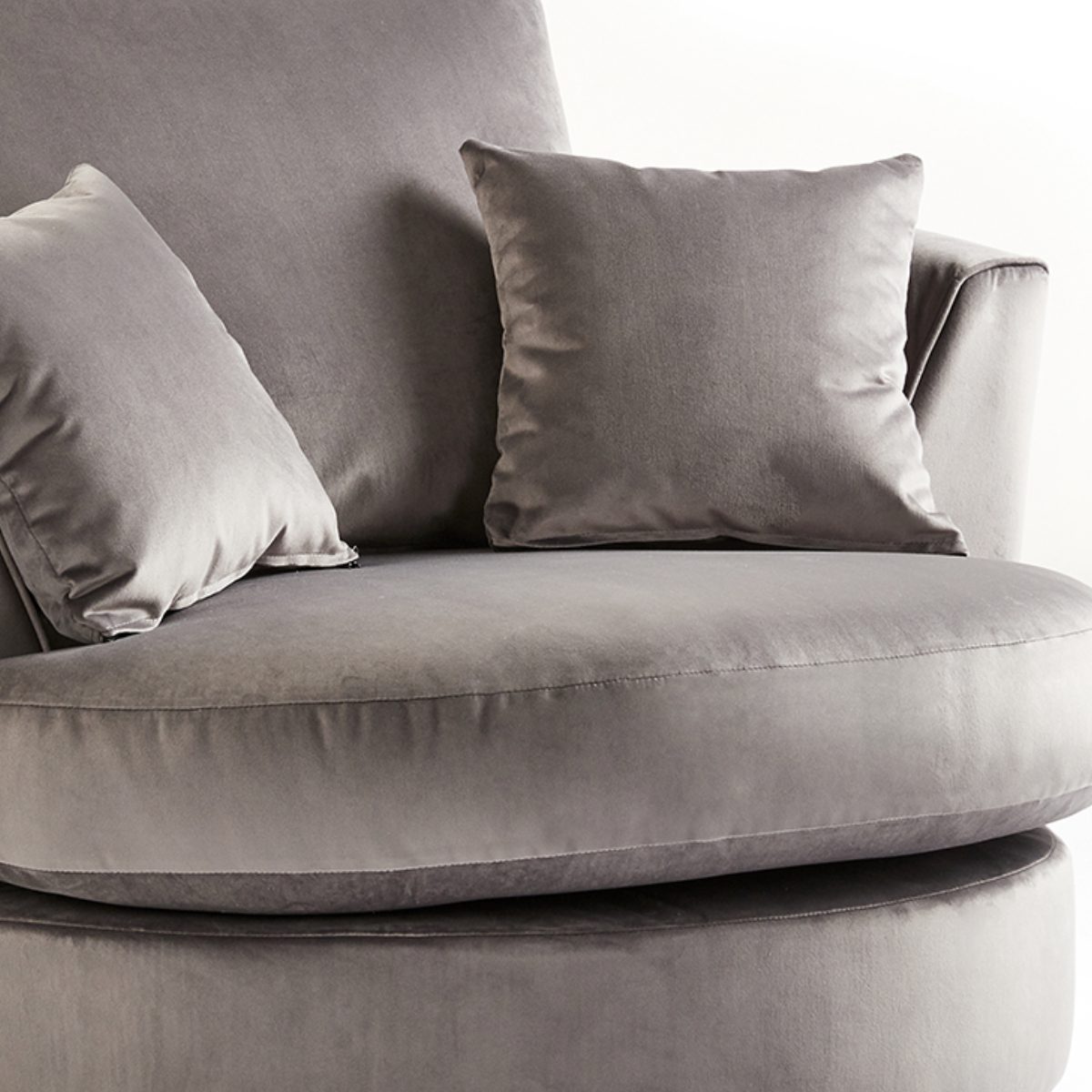 Victoria Plush Velvet Swivel Chair - 4