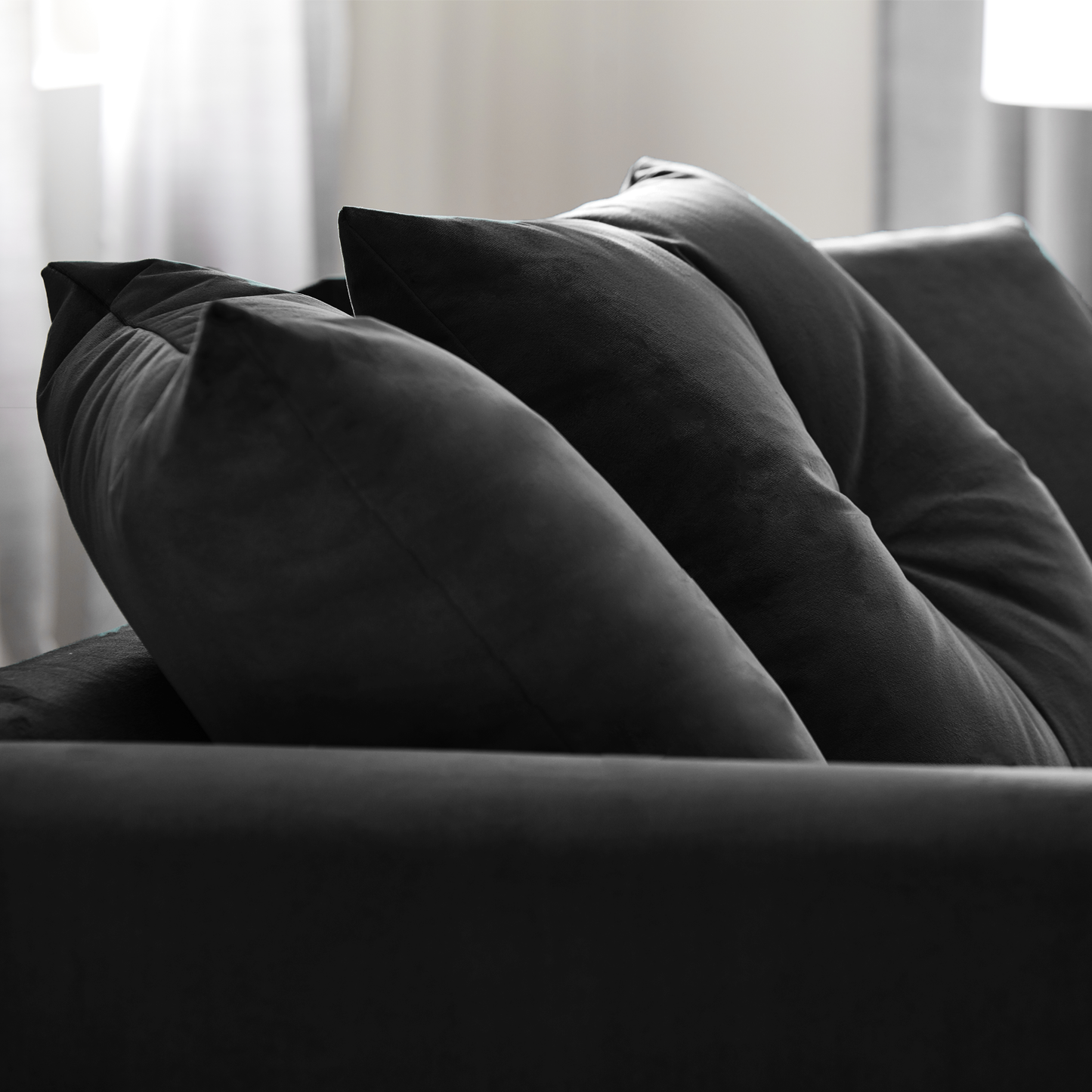 Fernando Plush Velvet Fabric 3 Seater Sofa