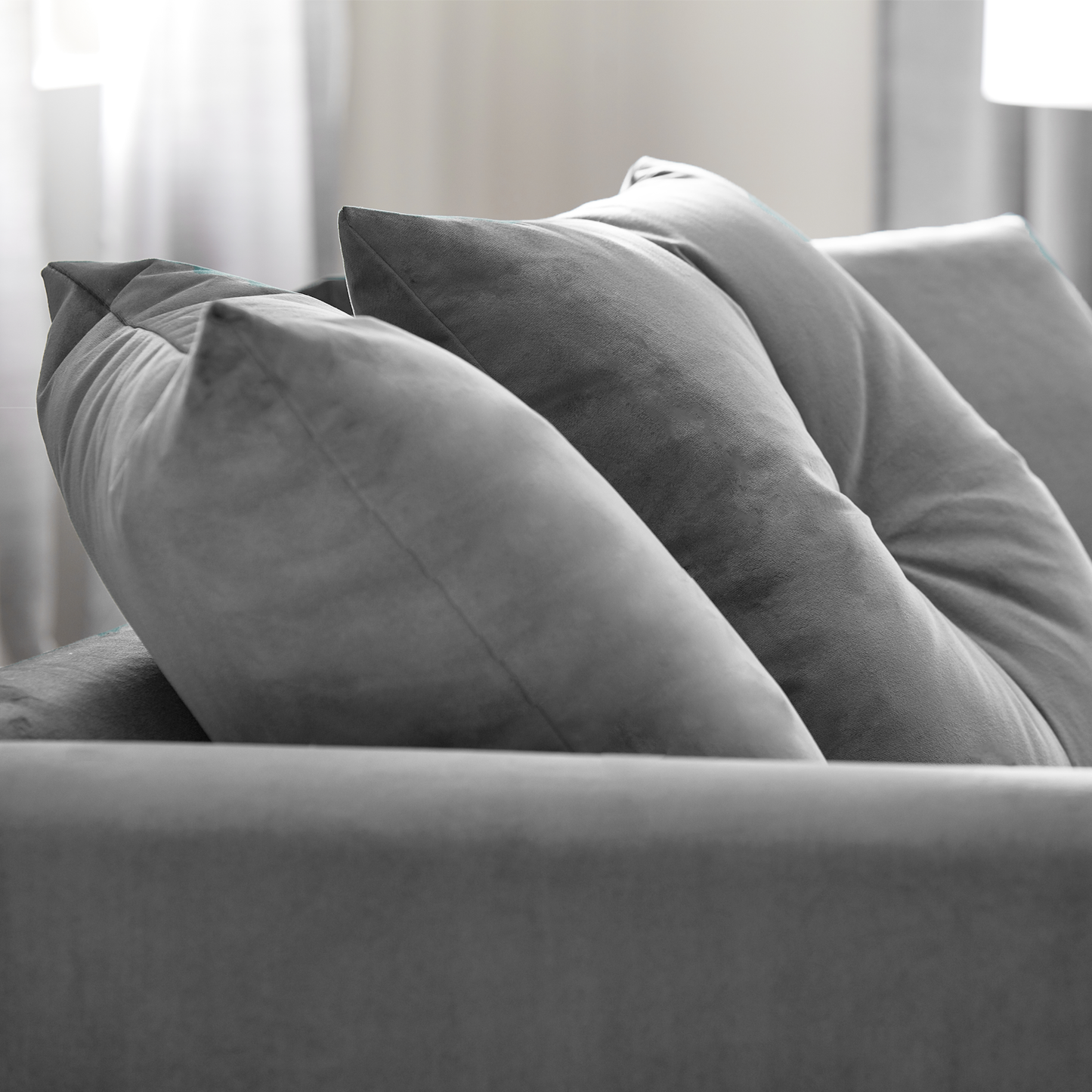 Fernando Plush Velvet Fabric 3 Seater Sofa