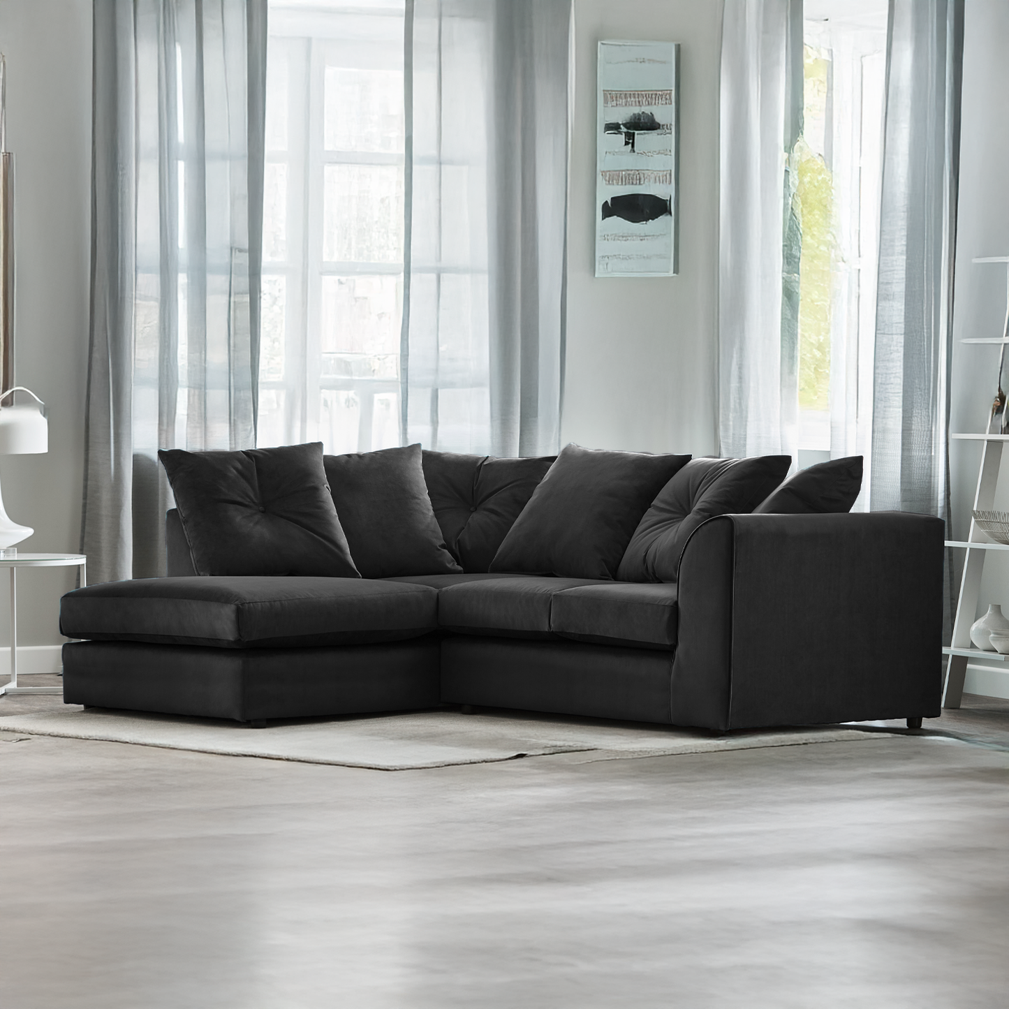 Fernando Plush Velvet Corner Sofa