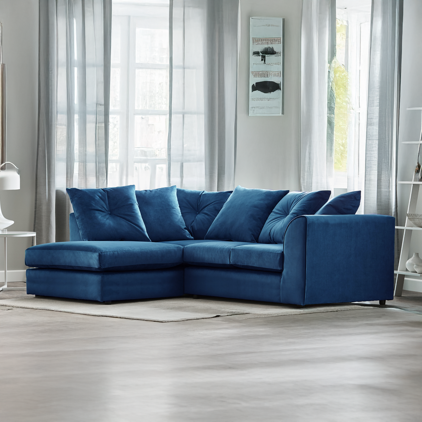 Fernando Plush Velvet Corner Sofa