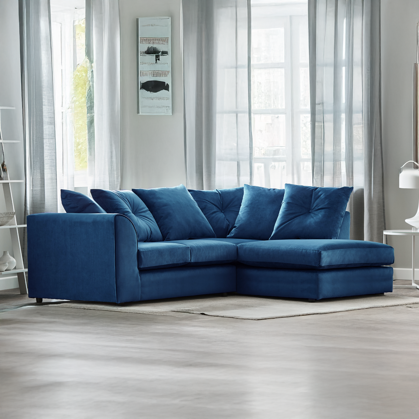 Fernando Plush Velvet Corner Sofa