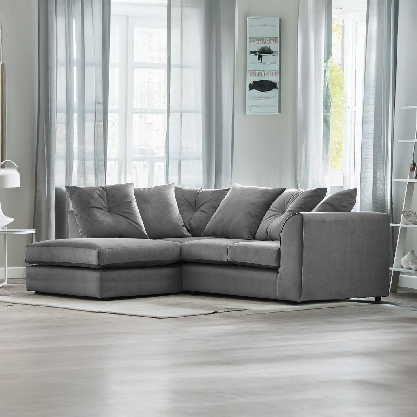 Fernando Plush Velvet Corner Sofa