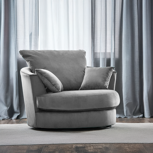 Fernando Plush Velvet Swivel Chair