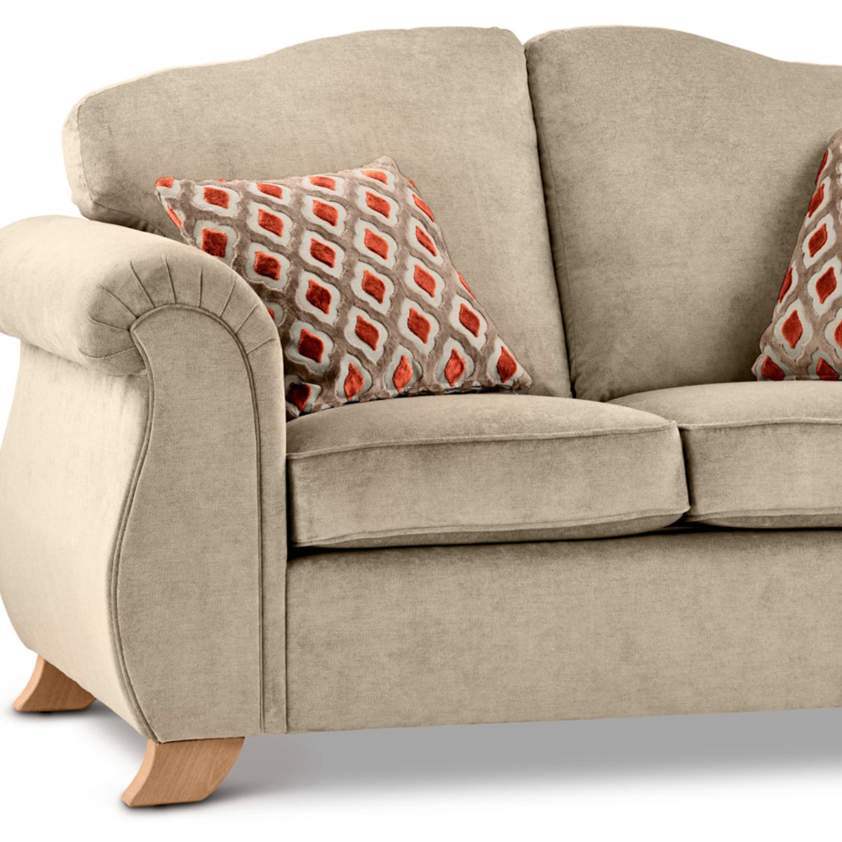 Freya Chenille Fabric 3 Piece Sofa Suite - 4