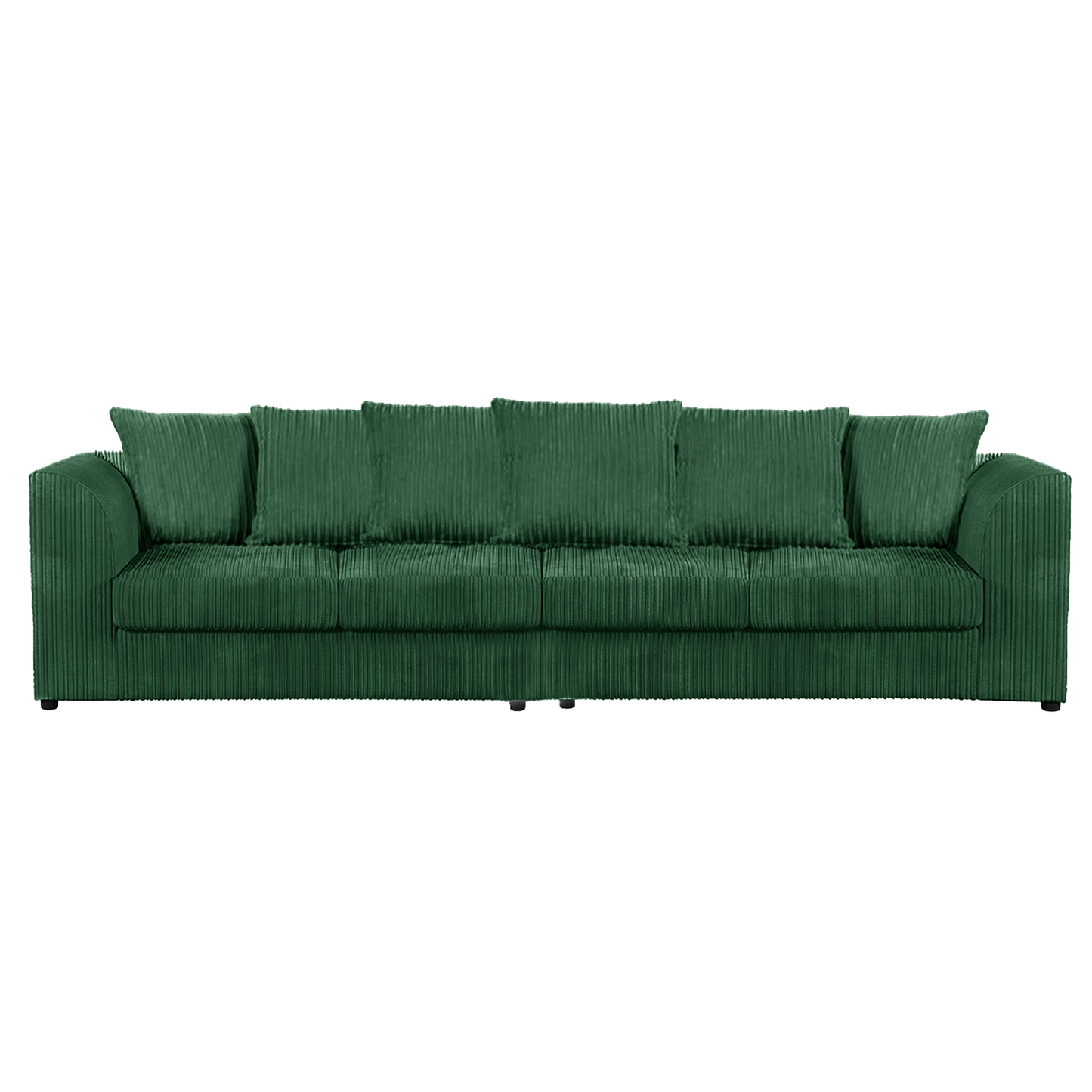 Luxor Cord Long Fabric 4 Seater - Scatter back