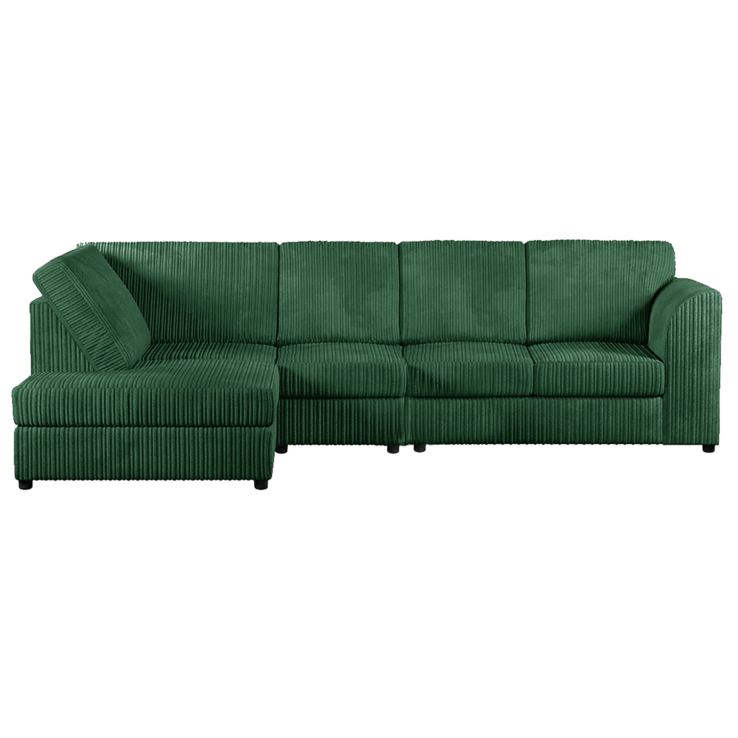 Luxor Full Cord Fabric 5 Seater Corner Sofa Full Back