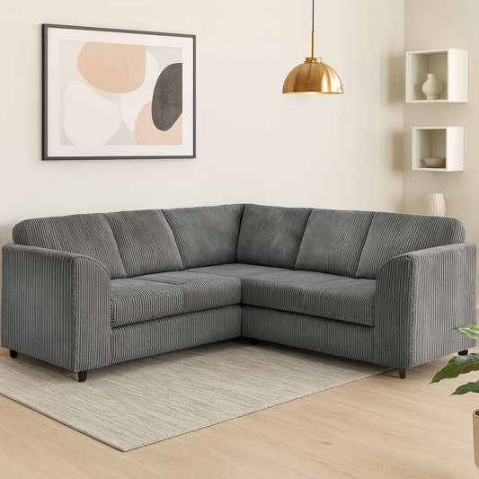 Ferguson Full Jumbo Cord 5 Seater 2 Corner 2 Sofa Full Back