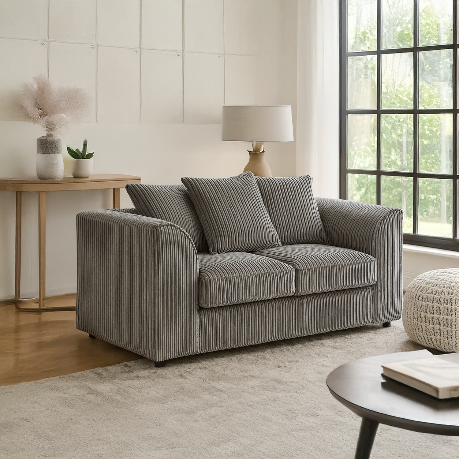 クロコ調 2seaters Sofa Luxor Full Jumbo Cord 2 Seater Scatter Back Sofa | Furnishings For