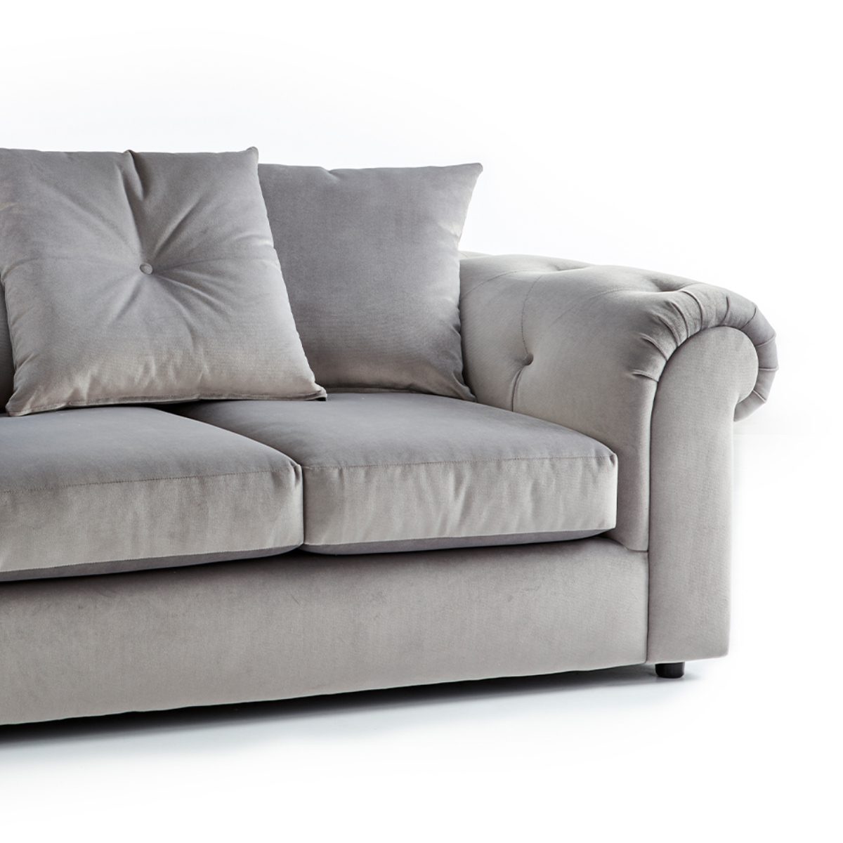 Hamilton Plush Velvet Fabric 2 Seater - 2