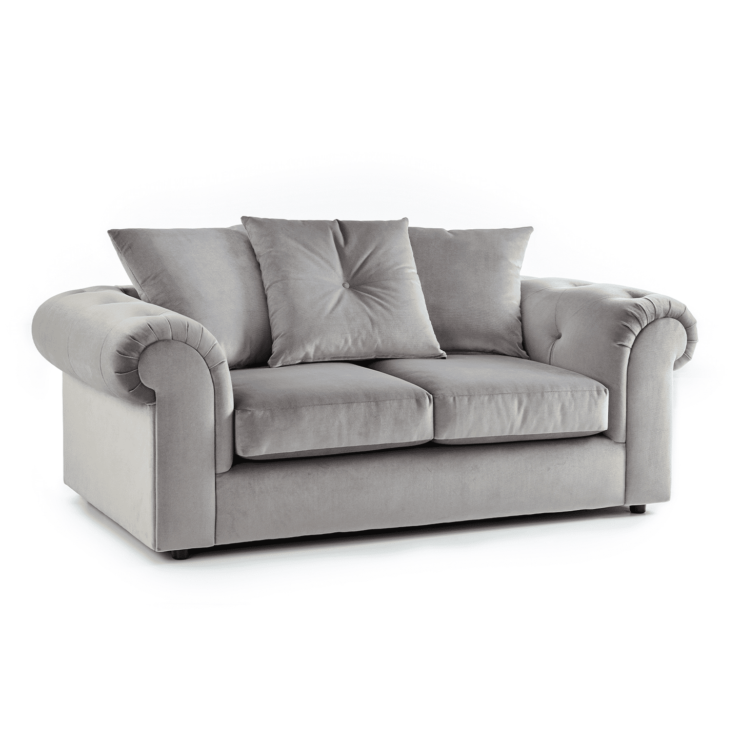 Hamilton Plush Velvet Fabric 2 Seater