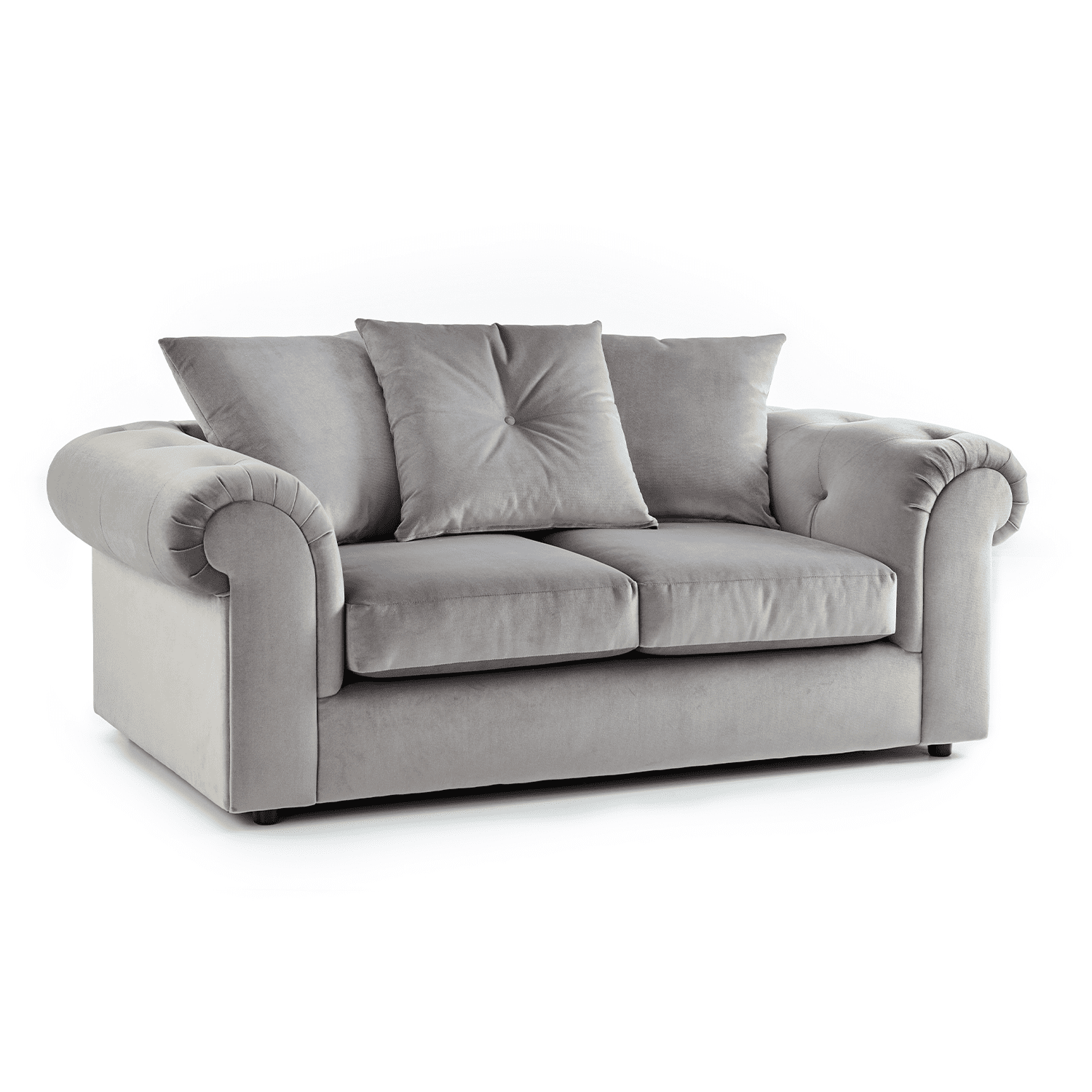 Hamilton Plush Velvet Fabric 2 Seater