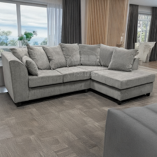 Casper Chenille Fabric Corner Sofa