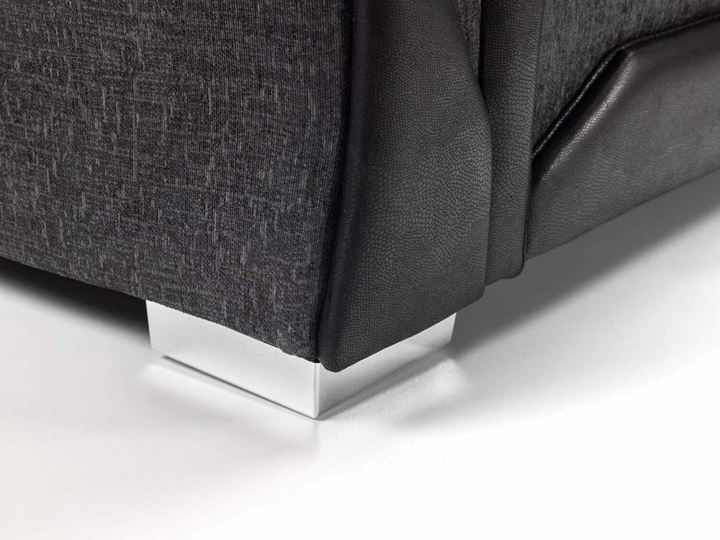 Lisbon Mixed Black and Grey 5 Seater Corner Sofa - 2