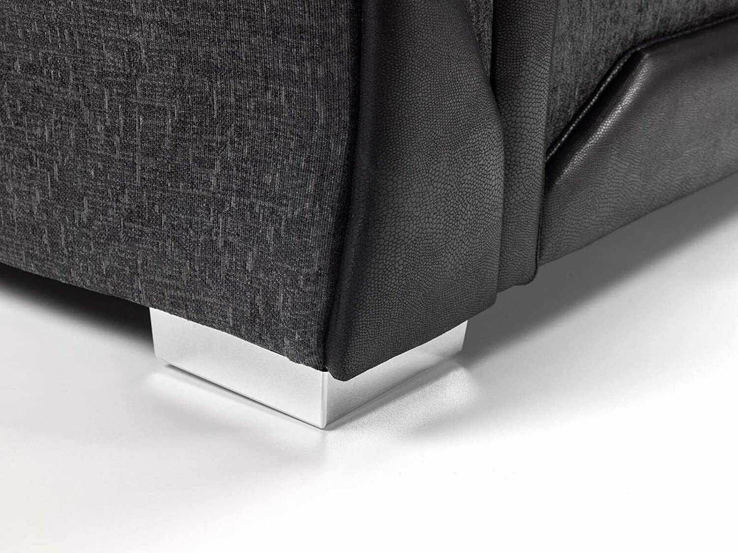 Lisbon Mixed Black and Grey 5 Seater Corner Sofa - 2
