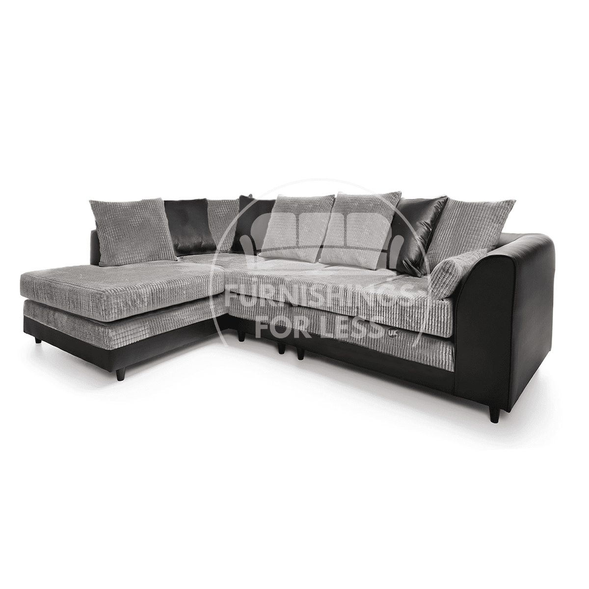 Luca Mixed Fabric 5 Seater Corner Sofa - Scatter Back