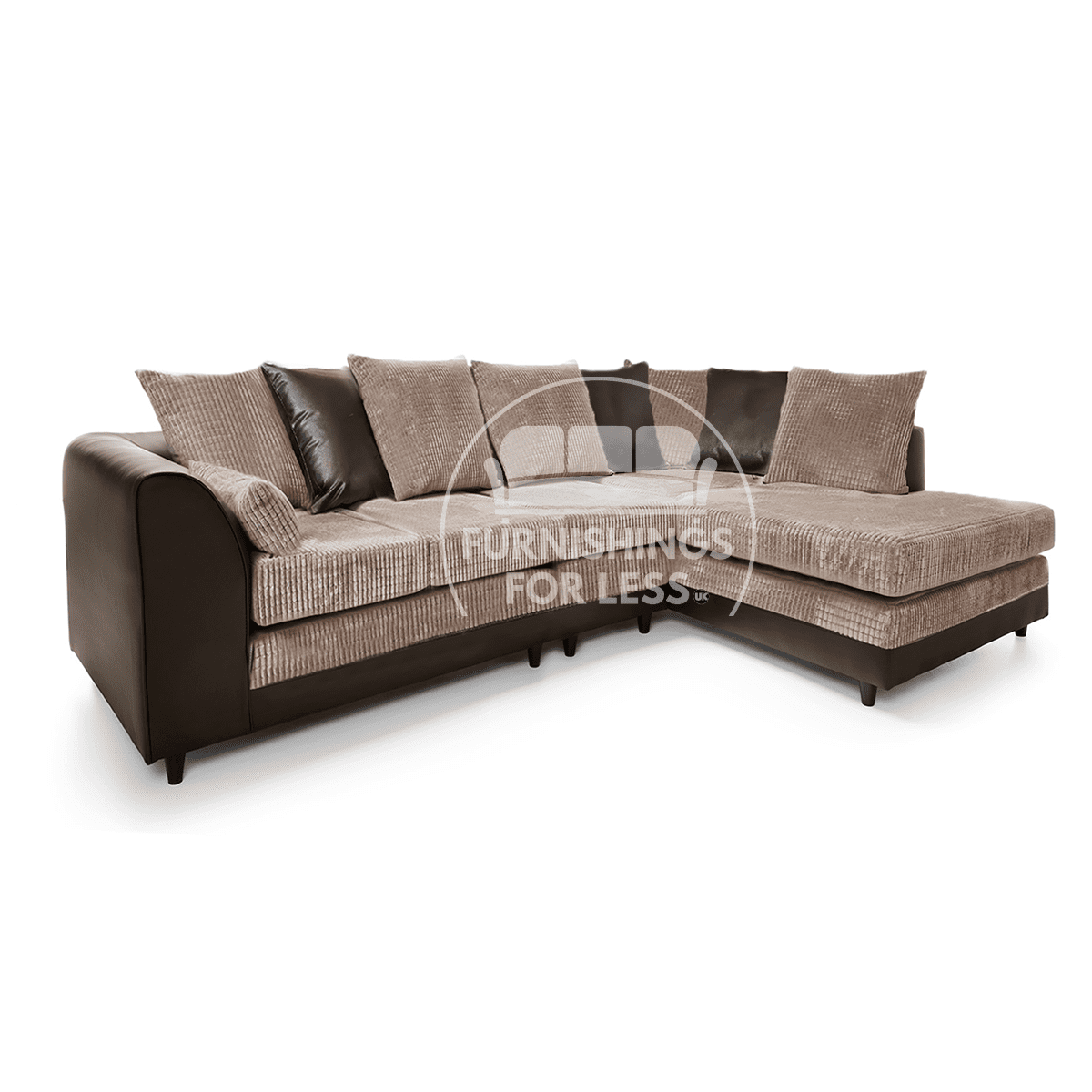 Luca Mixed Fabric 5 Seater Corner Sofa - Scatter Back - 2