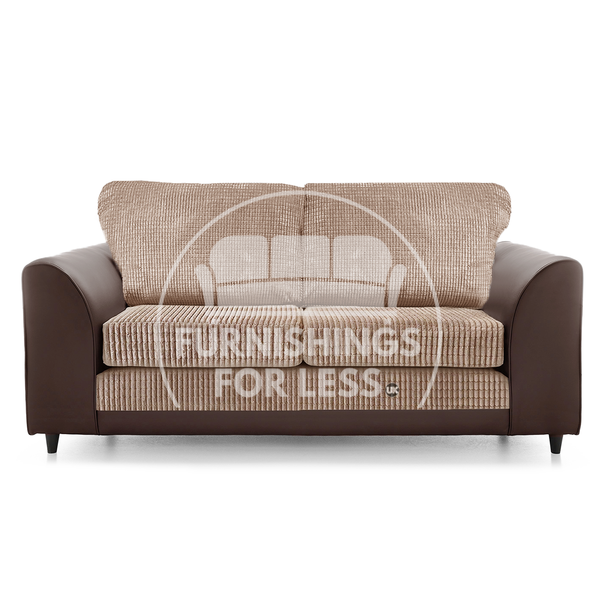 Luca Mixed Fabric 3 Seater - Full Back