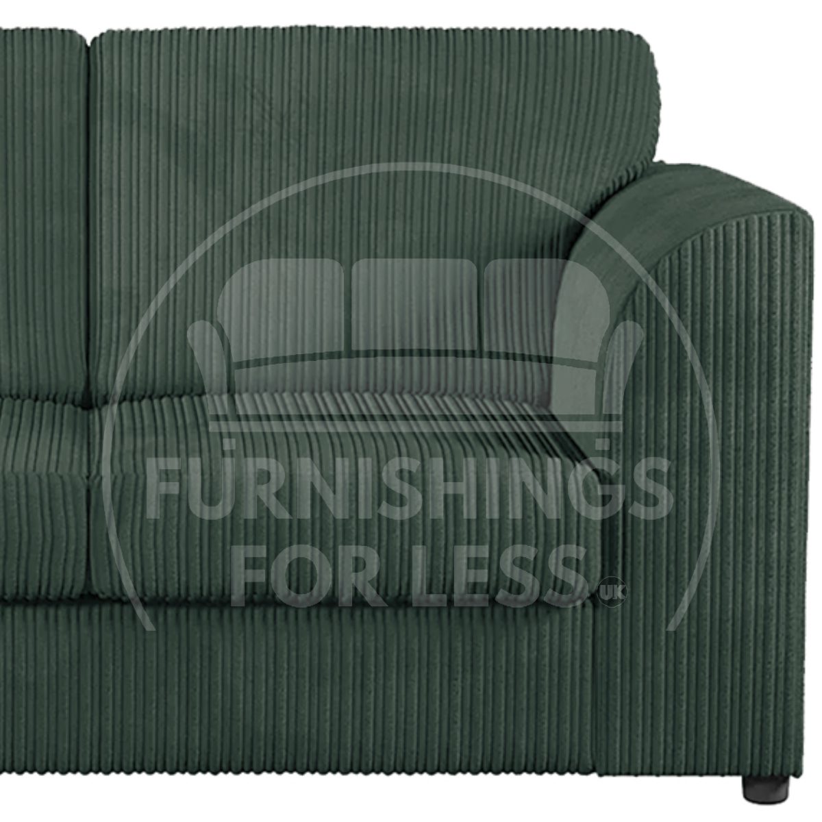 Luxor Full Cord Fabric 5 Seater Corner Sofa Full Back - 3