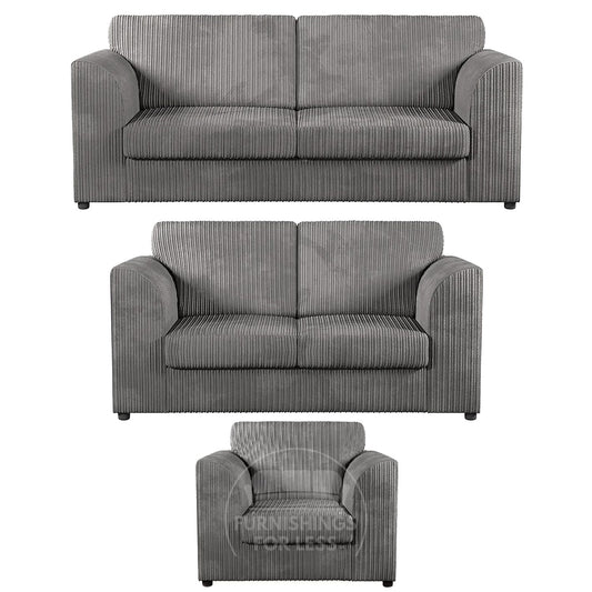 Luxor Full Jumbo Cord 3 Piece Suite - Full Back