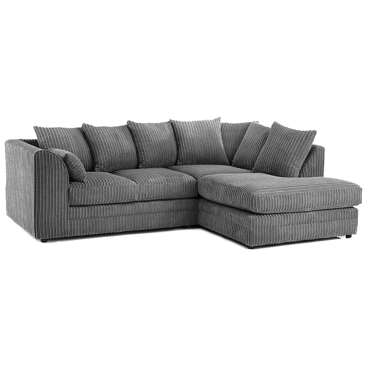 Luxor Full Cord Fabric 4 Seater Corner Sofa Scatter Back