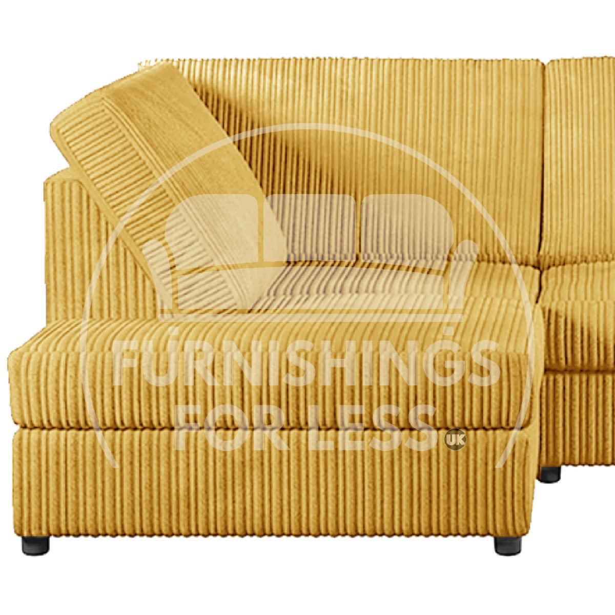 Luxor Full Cord Fabric 4 Seater Corner Sofa Full Back - 2