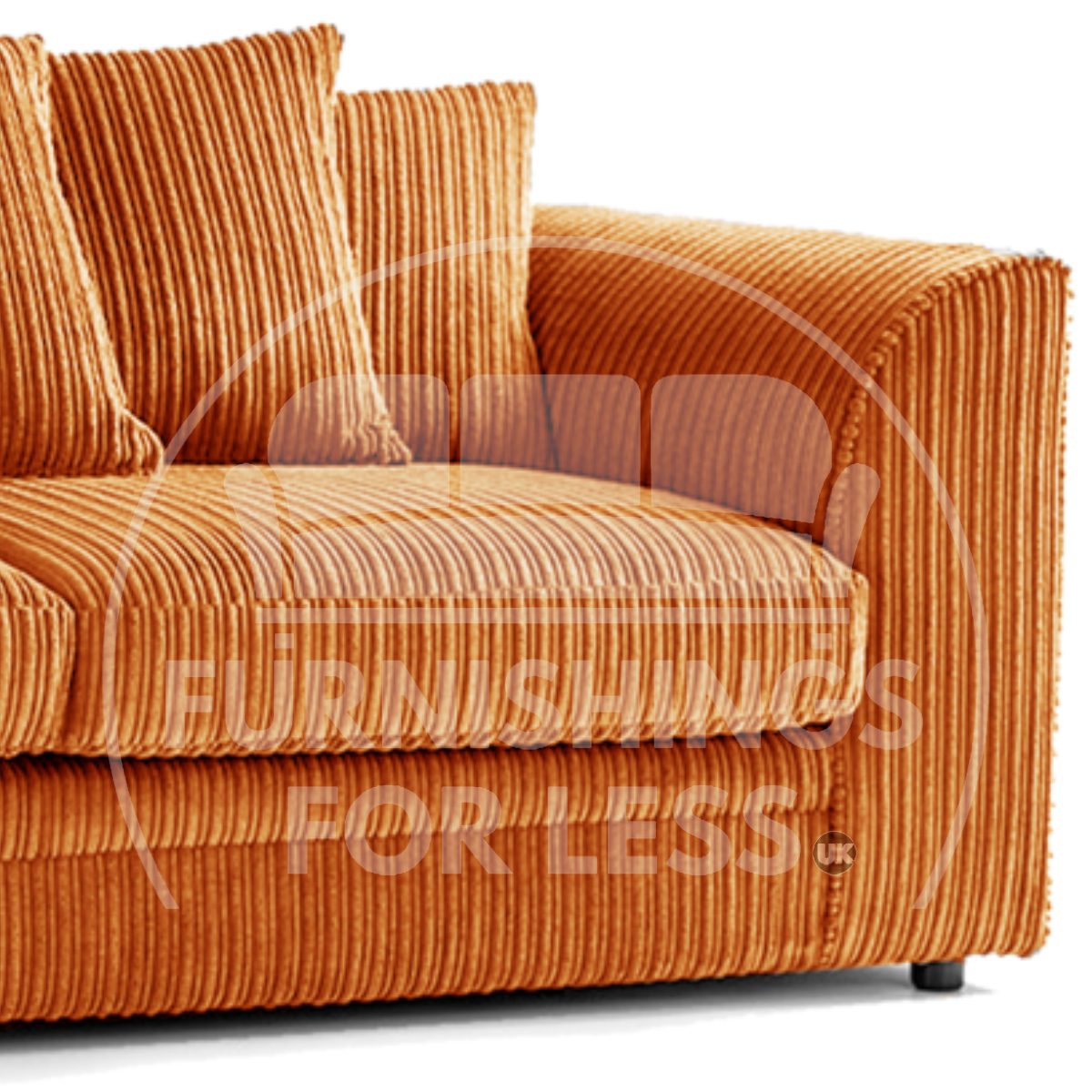 Luxor Full Cord Fabric 5 Seater Corner Sofa Scatter Back - 5