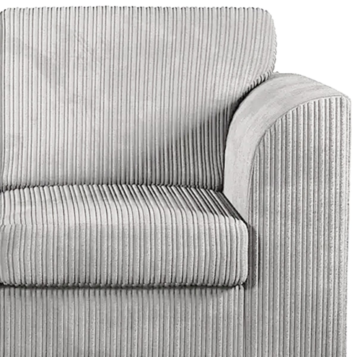 Luxor Full Cord Fabric 4 Seater Corner Sofa Full Back - 5