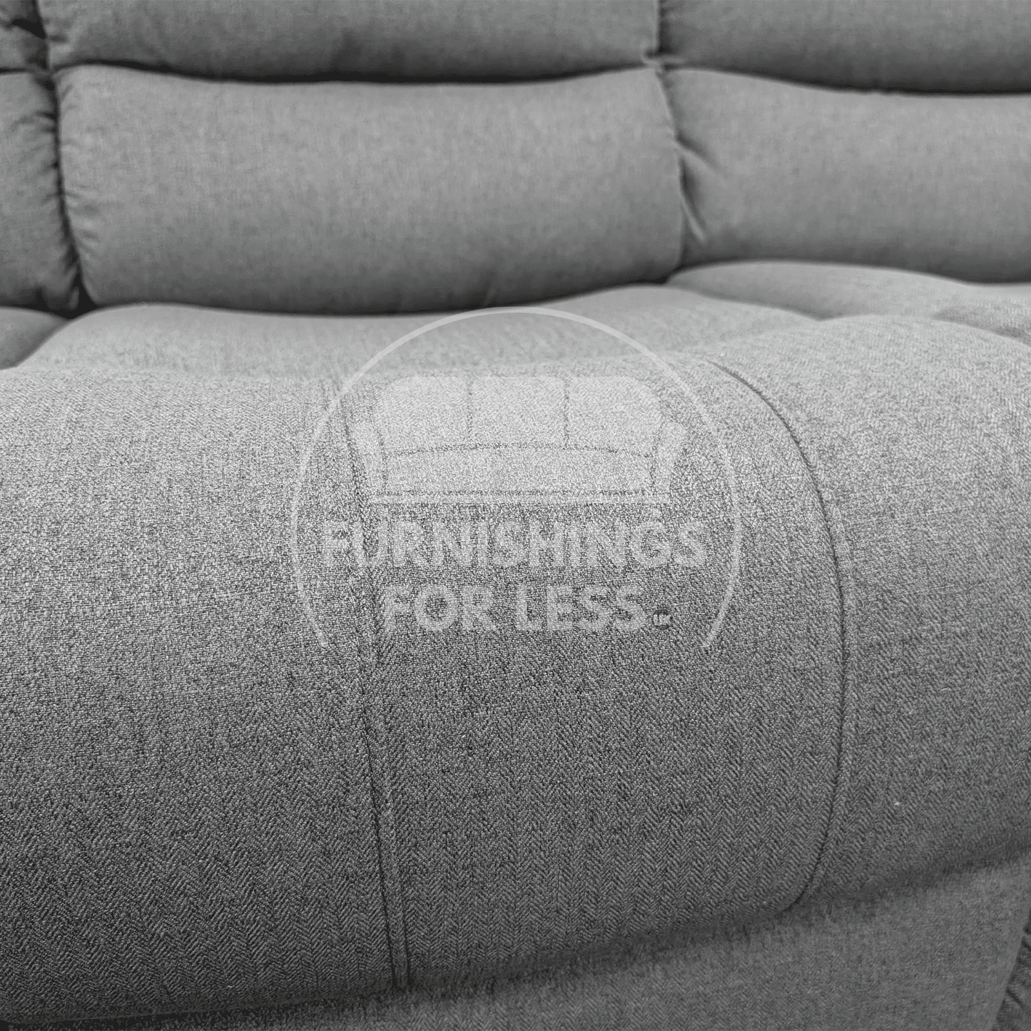 Manhattan Full Fabric Reclining Sofa Suite 3 + 2 - Grey - 6