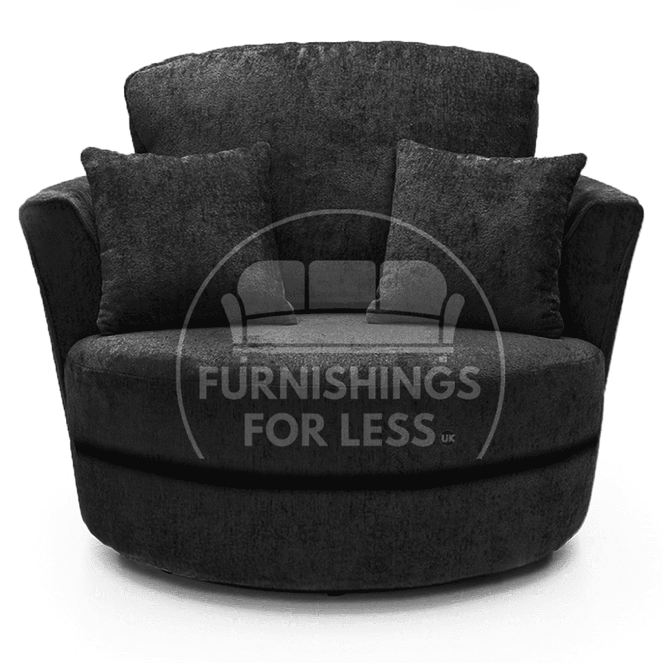 Zink Chenille Fabric Swivel Chair - 2