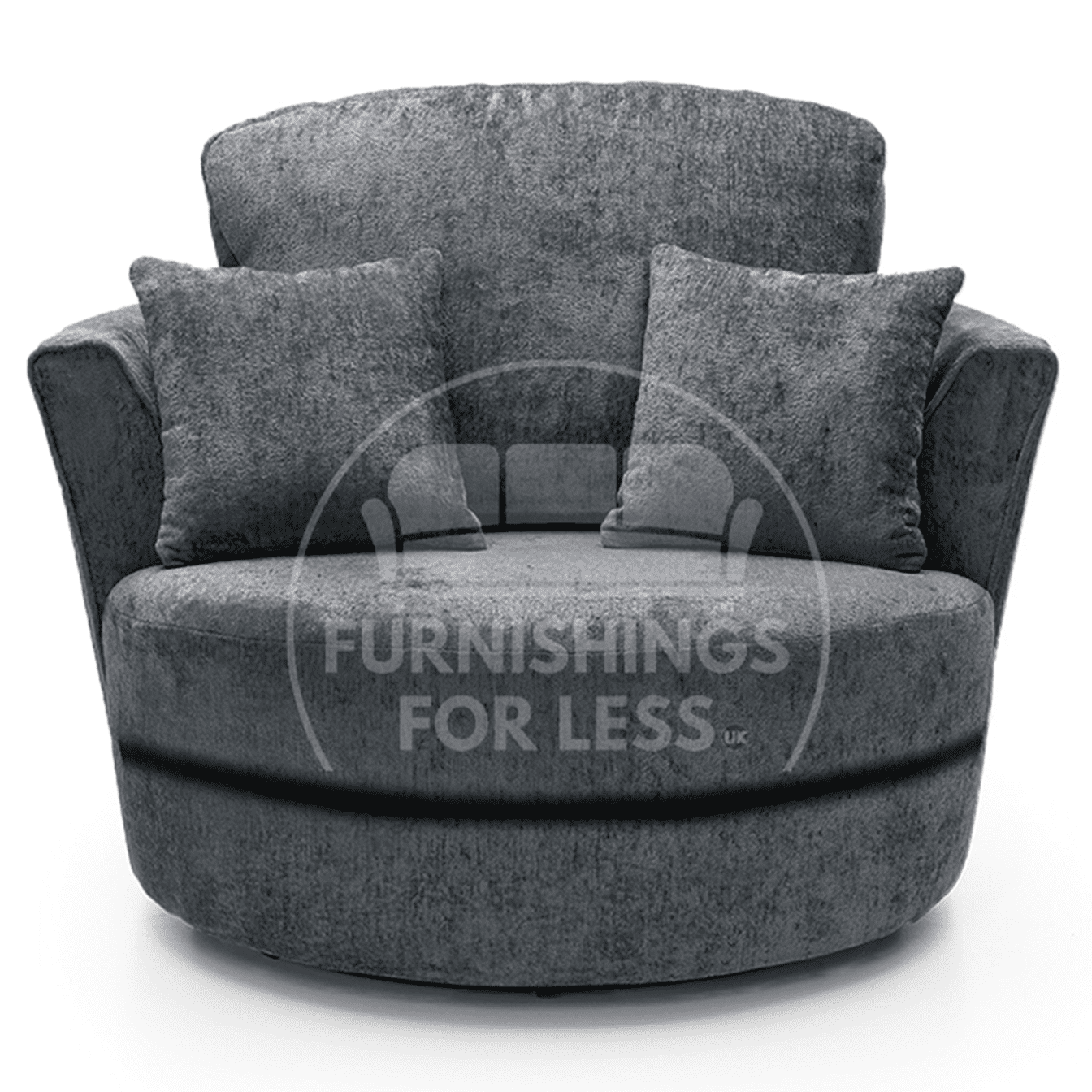 Zink Chenille Fabric Swivel Chair