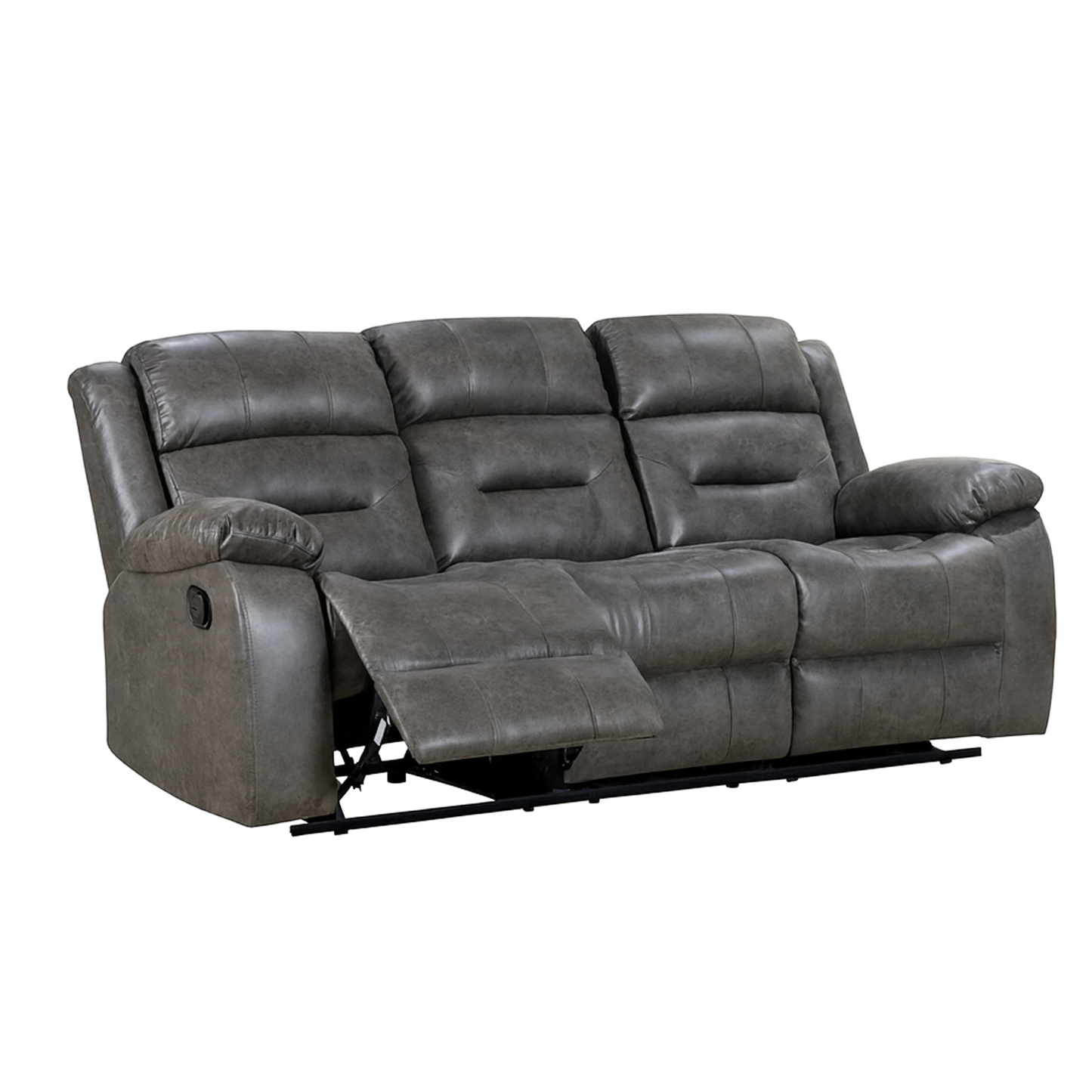 Monty Fabric Reclining Sofa Suite 3 + 2 - Grey