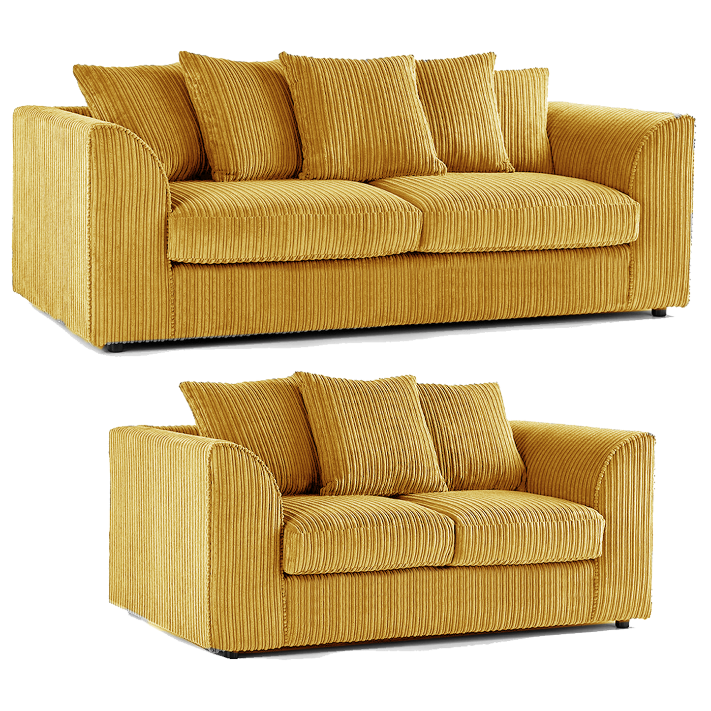 Luxor Full Jumbo 3 + 2 Seater Sofa Set - Scatter Back