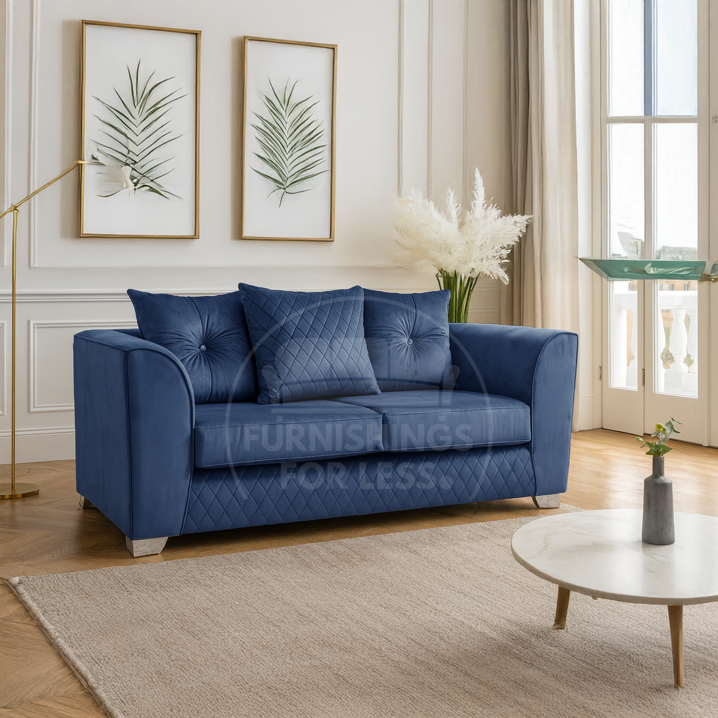 Victoria Plush Velvet 2 Seater Sofa