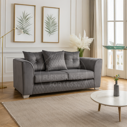 Victoria Plush Velvet 2 Seater Sofa